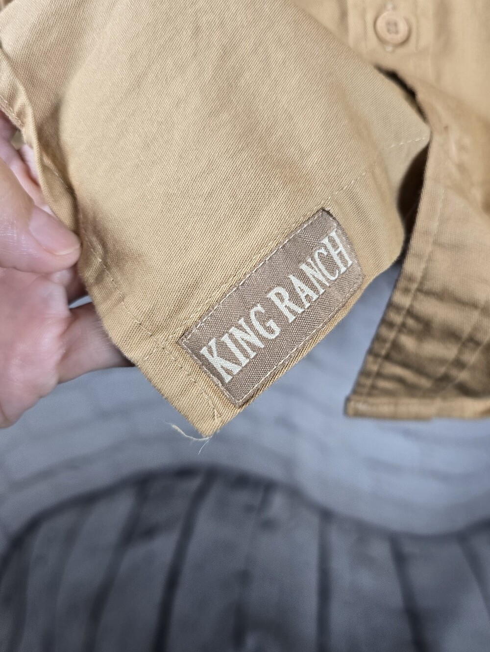King Ranch Two-Tone Western Diamond Stretch Cottpn Hunting Shirt Size XL - Picture 8 of 10